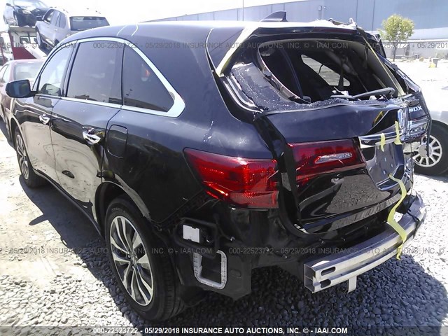 5FRYD4H4XGB031465 - 2016 ACURA MDX TECHNOLOGY BLACK photo 3