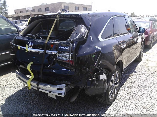 5FRYD4H4XGB031465 - 2016 ACURA MDX TECHNOLOGY BLACK photo 4