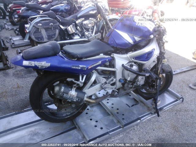 JYARJ04E51A018012 - 2001 YAMAHA YZF-R6 L BLUE photo 4