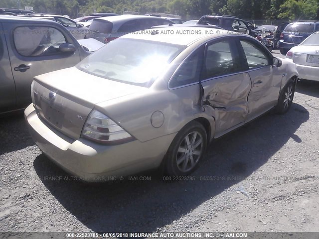 1FAHP24W38G115256 - 2008 FORD TAURUS SEL TAN photo 4