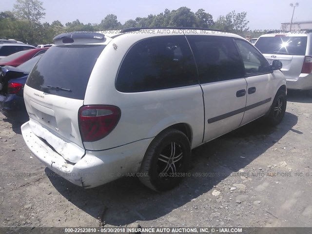 1D4GP24R67B184957 - 2007 DODGE GRAND CARAVAN SE WHITE photo 4