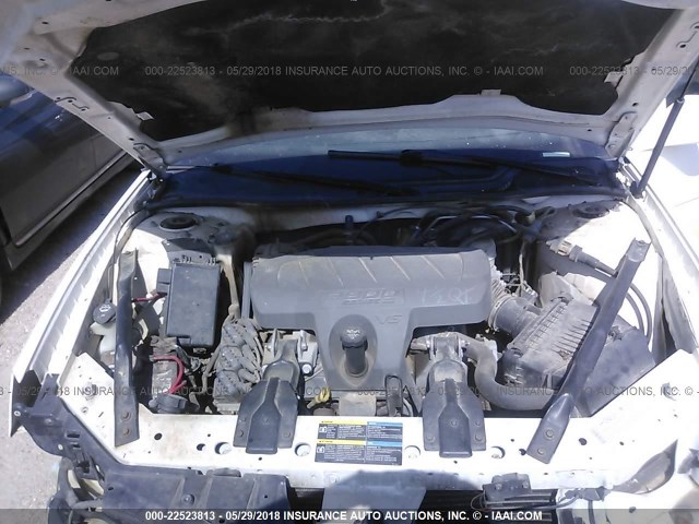 2G2WP552961257298 - 2006 PONTIAC GRAND PRIX WHITE photo 10