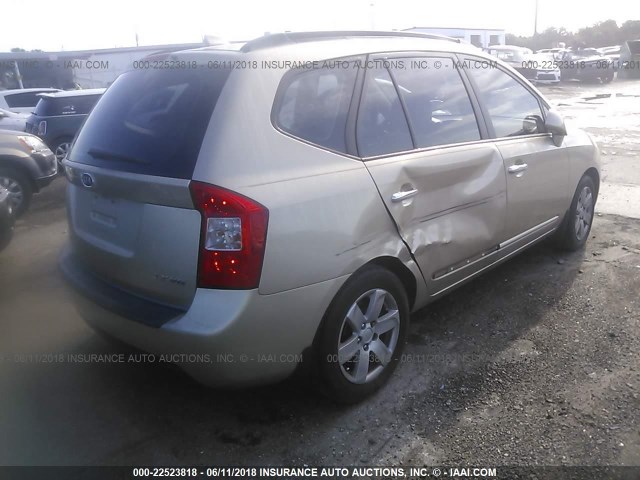 KNAFG526087160822 - 2008 KIA RONDO LX/EX GOLD photo 4