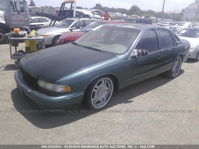 1G1BL52P5TR166630 - 1996 CHEVROLET CAPRICE / IMPALA CLASSIC/SS GREEN photo 2
