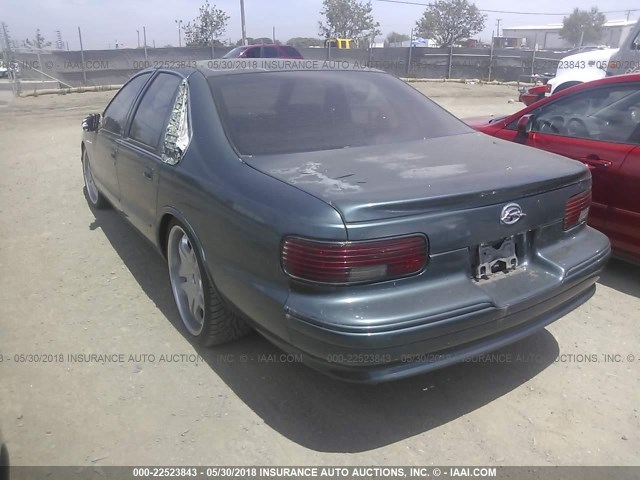 1G1BL52P5TR166630 - 1996 CHEVROLET CAPRICE / IMPALA CLASSIC/SS GREEN photo 3