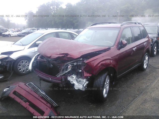 JF2SH6DC7AH755093 - 2010 SUBARU FORESTER 2.5X LIMITED RED photo 2