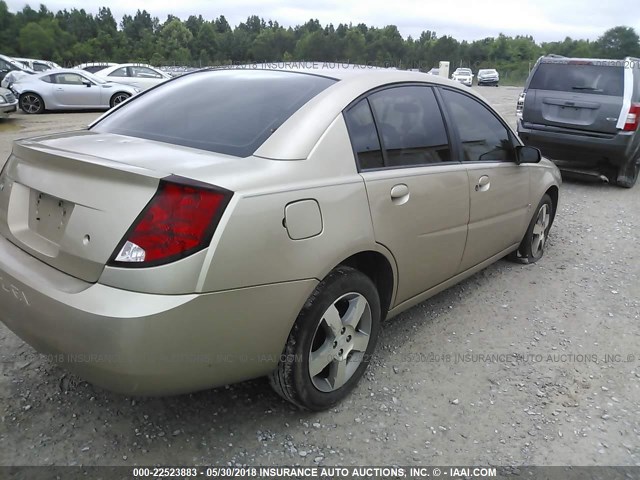 1G8AL55F96Z173309 - 2006 SATURN ION LEVEL 3 GOLD photo 4