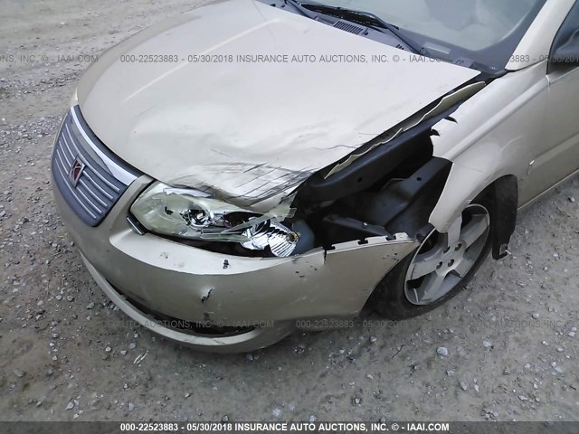 1G8AL55F96Z173309 - 2006 SATURN ION LEVEL 3 GOLD photo 6