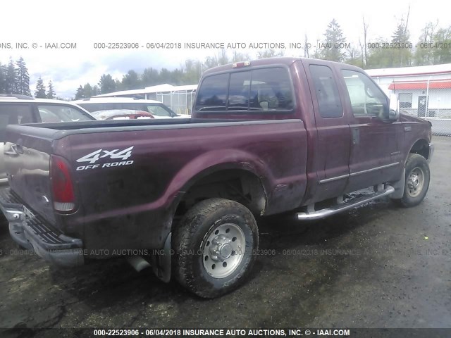 1FTNX21F3YEA89965 - 2000 FORD F250 SUPER DUTY RED photo 4