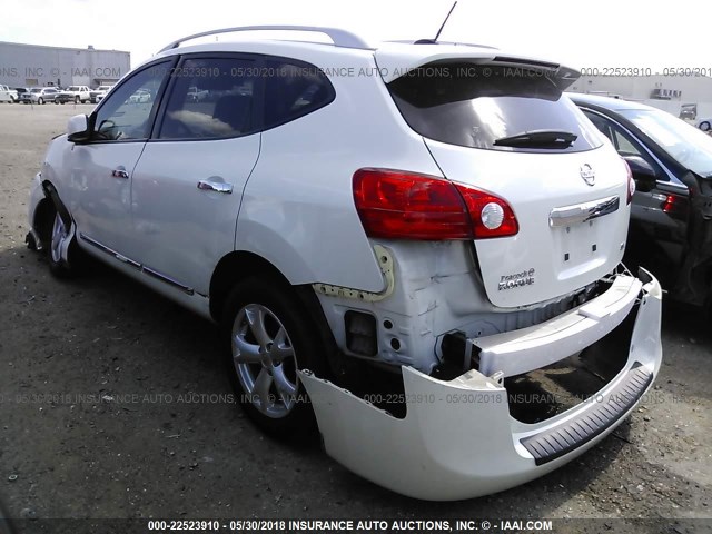 JN8AS5MT0BW174414 - 2011 NISSAN ROGUE S/SV/KROM WHITE photo 3