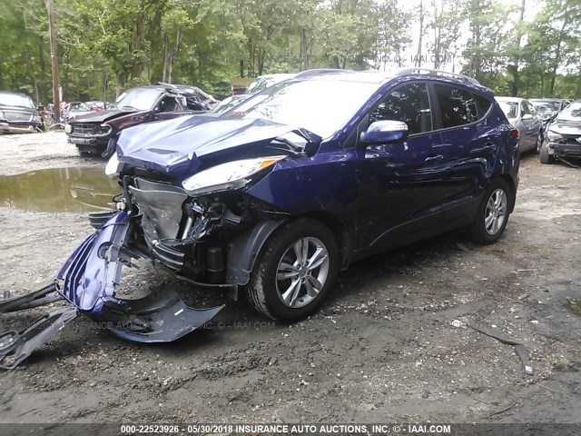 KM8JU3AC5CU437696 - 2012 HYUNDAI TUCSON GLS/LIMITED ლურჯი ფოტო 2