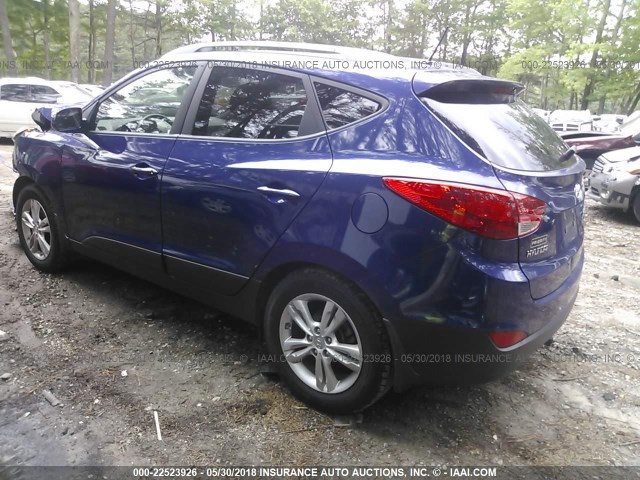 KM8JU3AC5CU437696 - 2012 HYUNDAI TUCSON GLS/LIMITED BLUE photo 3