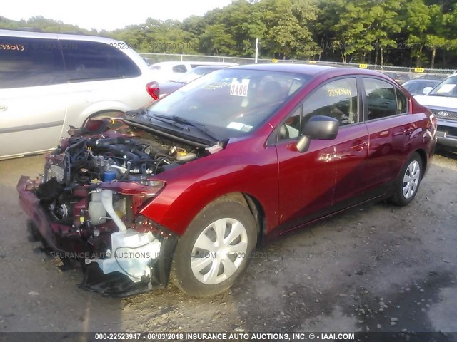 JF1GJAA69EH015521 - 2014 SUBARU IMPREZA RED photo 2