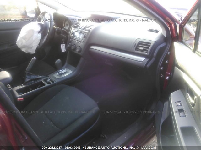 JF1GJAA69EH015521 - 2014 SUBARU IMPREZA RED photo 5