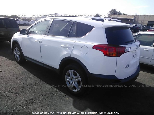 2T3BFREVXDW108224 - 2013 TOYOTA RAV4 LE 白色 照片 3