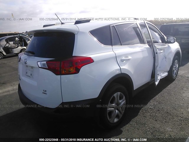 2T3BFREVXDW108224 - 2013 TOYOTA RAV4 LE 白色 照片 4