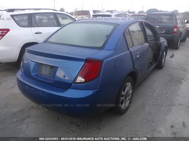 1G8AK52F64Z140451 - 2004 SATURN ION LEVEL 3 BLUE photo 4