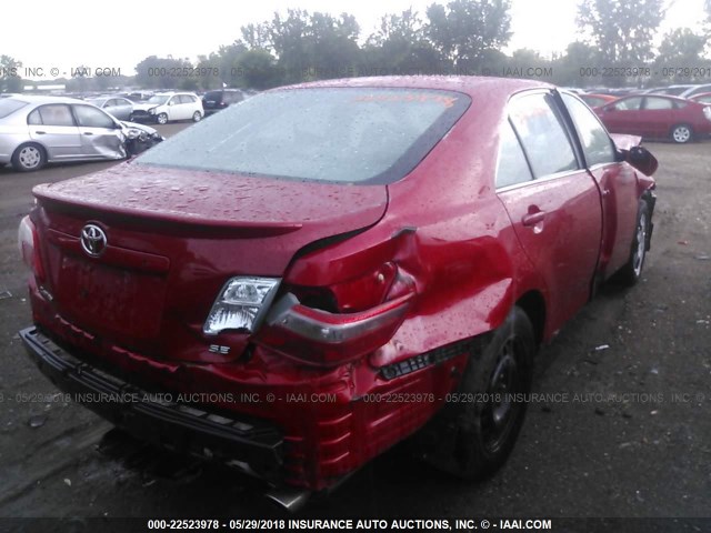 4T1BE46K88U235269 - 2008 TOYOTA CAMRY CE/LE/XLE/SE RED photo 4