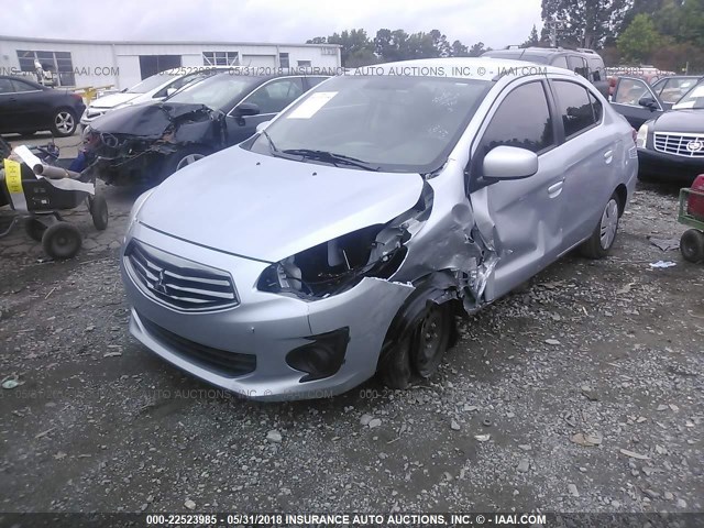 ML32F3FJ3HHF17191 - 2017 MITSUBISHI MIRAGE G4 ES ვერცხლისფერი ფოტო 2