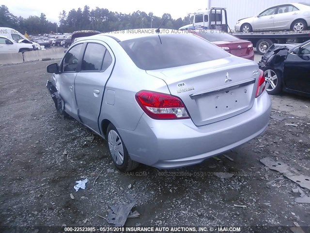 ML32F3FJ3HHF17191 - 2017 MITSUBISHI MIRAGE G4 ES ვერცხლისფერი ფოტო 3