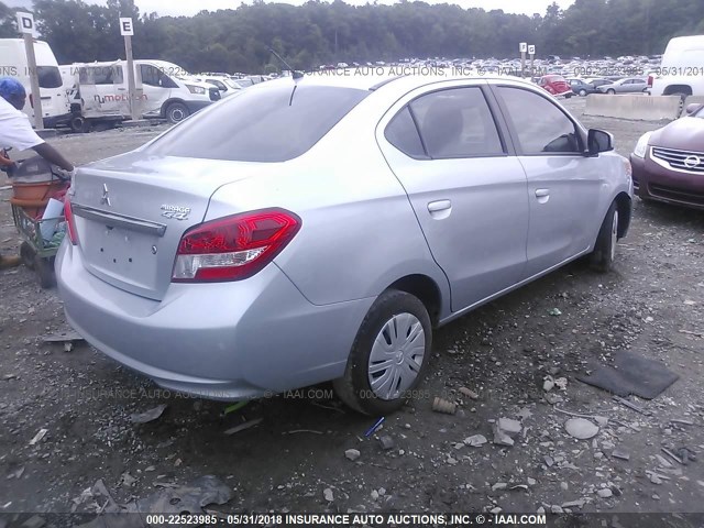 ML32F3FJ3HHF17191 - 2017 MITSUBISHI MIRAGE G4 ES ვერცხლისფერი ფოტო 4