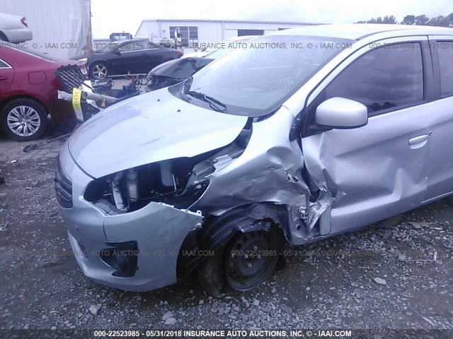 ML32F3FJ3HHF17191 - 2017 MITSUBISHI MIRAGE G4 ES ვერცხლისფერი ფოტო 6