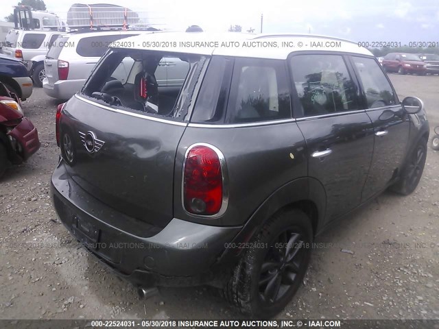 WMWZB3C52CWM30802 - 2012 MINI COOPER COUNTRYMAN BLACK photo 4