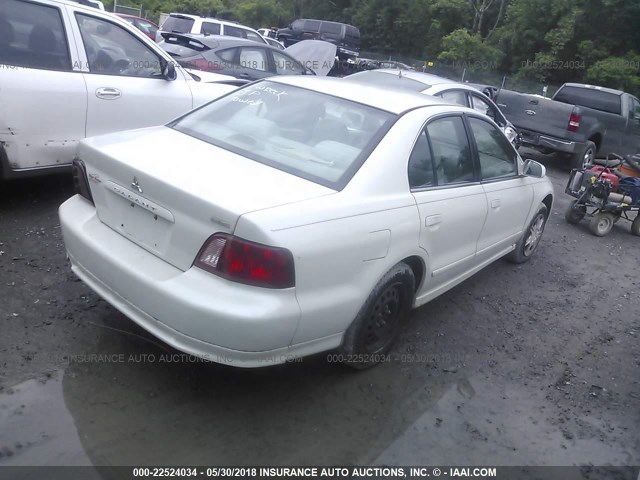 4A3AA46G43E161131 - 2003 MITSUBISHI GALANT ES/LS WHITE photo 4