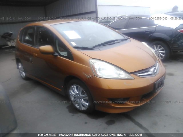 JHMGE88459S009072 - 2009 HONDA FIT SPORT ORANGE photo 1