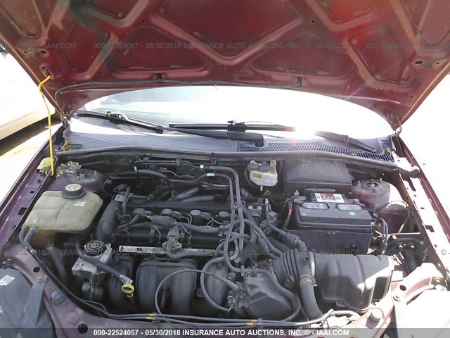 1FAHP34N77W167958 - 2007 FORD FOCUS ZX4/S/SE/SES 红色 照片 10