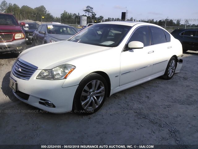 JNKCY01E39M800408 - 2009 INFINITI M35 SPORT WHITE photo 2