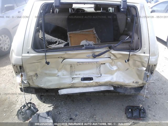 JN8AR07S0YW405810 - 2000 NISSAN PATHFINDER LE/SE/XE TAN photo 6