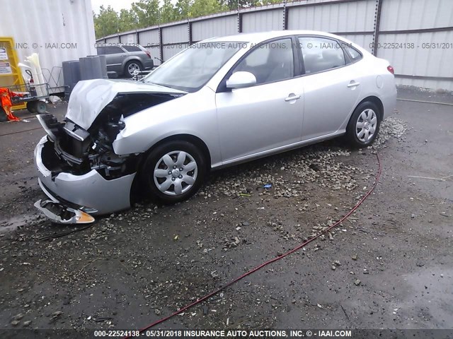 KMHDU46D39U641099 - 2009 HYUNDAI ELANTRA GLS/SE SILVER photo 2