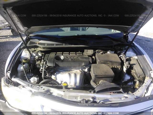 4T1BF3EK9AU103183 - 2010 TOYOTA CAMRY SE/LE/XLE SILVER photo 10