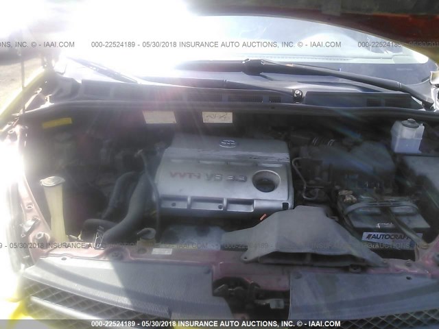 5TDZA23C25S317000 - 2005 TOYOTA SIENNA CE/LE YELLOW photo 10