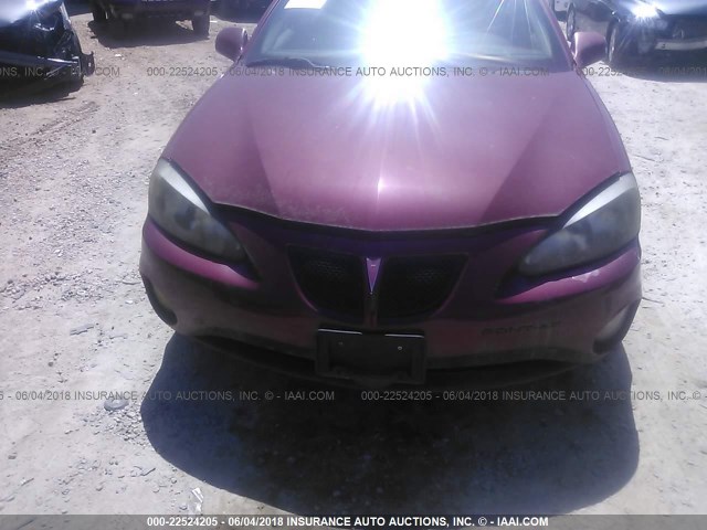2G2WP522X51183537 - 2005 PONTIAC GRAND PRIX MAROON photo 6