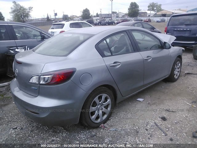 JM1BL1U79D1830568 - 2013 MAZDA 3 I SILVER photo 4