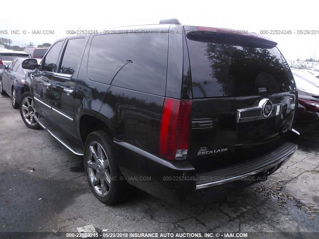 1GYFK66877R185393 - 2007 CADILLAC ESCALADE ESV BLACK photo 3