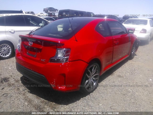 JTKJF5C76GJ021683 - 2016 TOYOTA SCION TC 红色 照片 4