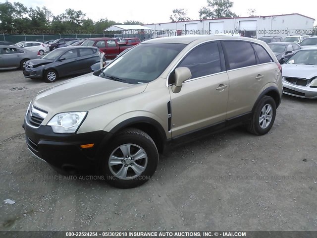 3GSCL33P98S539126 - 2008 SATURN VUE XE GOLD photo 2