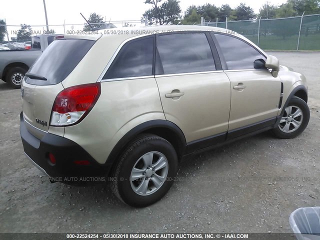 3GSCL33P98S539126 - 2008 SATURN VUE XE GOLD photo 4