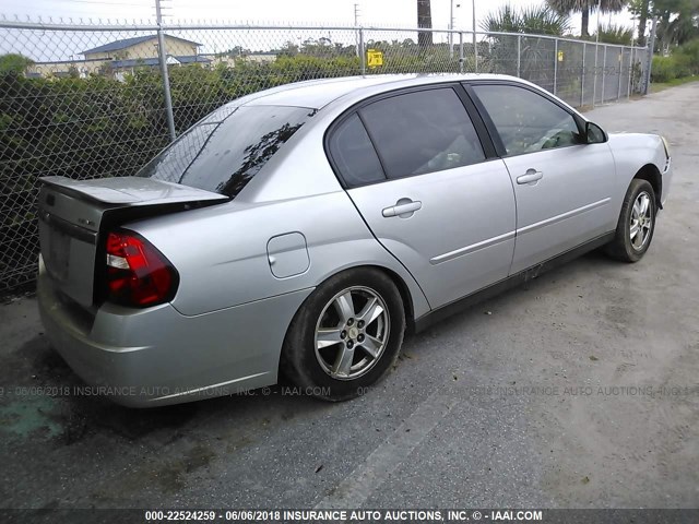 1G1ZT54875F201614 - 2005 CHEVROLET MALIBU LS 银色 照片 4