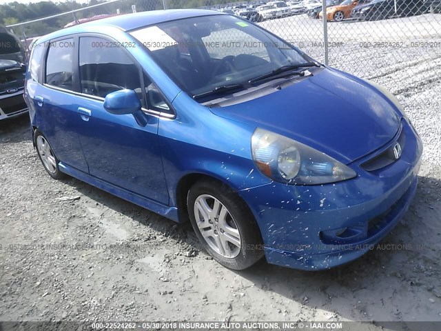 JHMGD37677S063947 - 2007 HONDA FIT S ლურჯი ფოტო 1