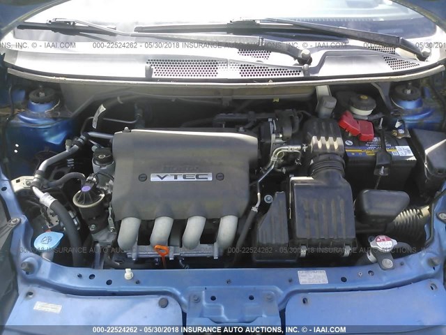 JHMGD37677S063947 - 2007 HONDA FIT S ლურჯი ფოტო 10