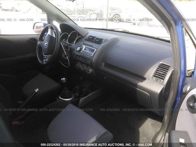 JHMGD37677S063947 - 2007 HONDA FIT S ლურჯი ფოტო 5