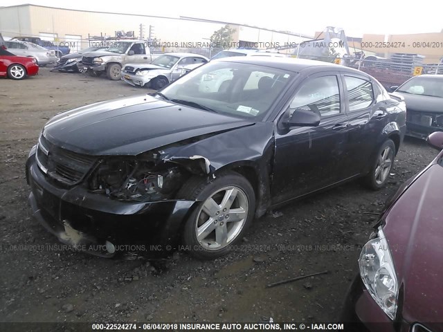 1B3LC56R18N130702 - 2008 DODGE AVENGER SXT BLACK photo 2