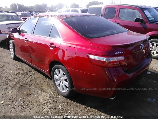 4T1BK46K37U050800 - 2007 TOYOTA CAMRY NEW GENERAT LE/XLE/SE RED photo 3