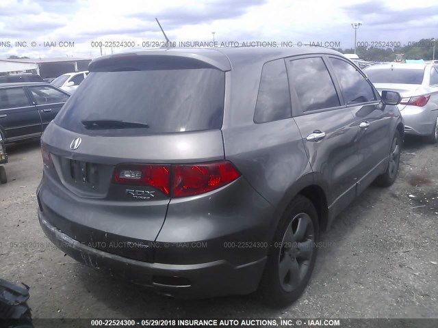 5J8TB18277A009402 - 2007 ACURA RDX GRAY photo 4