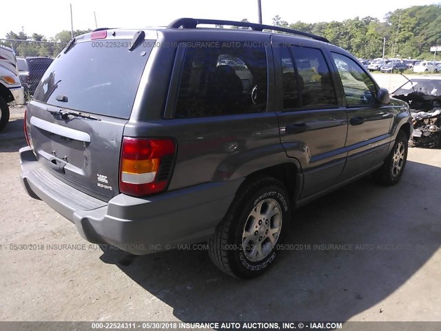 1J4GW38S82C182563 - 2002 JEEP GRAND CHEROKEE SPORT GRAY photo 4