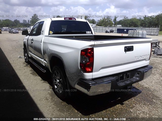5TFRY5F14EX165559 - 2014 TOYOTA TUNDRA DOUBLE CAB SR/SR5 WHITE photo 3